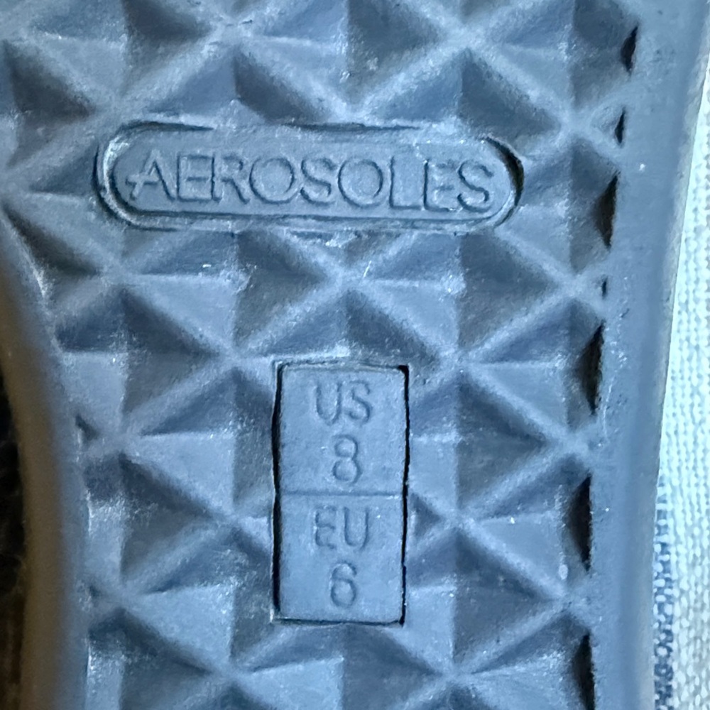 Aerosols Black Thong Sandals with Silver Buckle - Picture 5 of 6